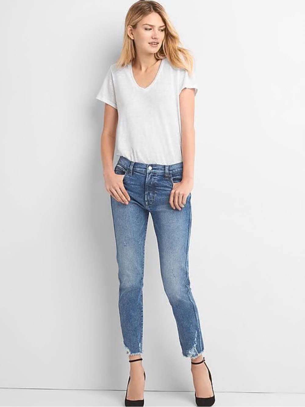 Gap High Rise Slim Straight Jeans - Picture 2 of 6